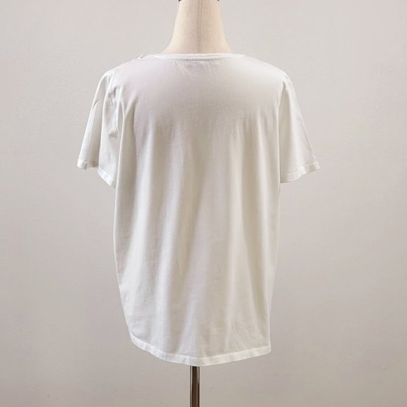 ZARA lace neck t-shirt Sz M - Picture 4 of 7
